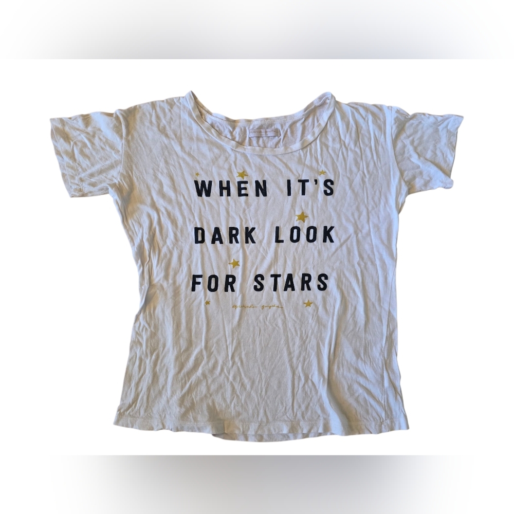 Spirtual Gangster "When It's Dark Look For Stars" White T Shirt Size M
